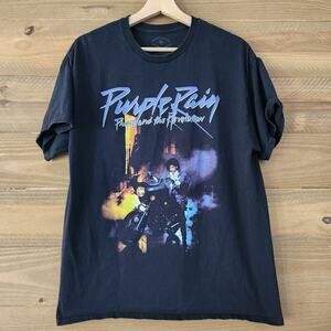 The Prince Estate Purple Rain‎ black short sleeve tshirt mens size L